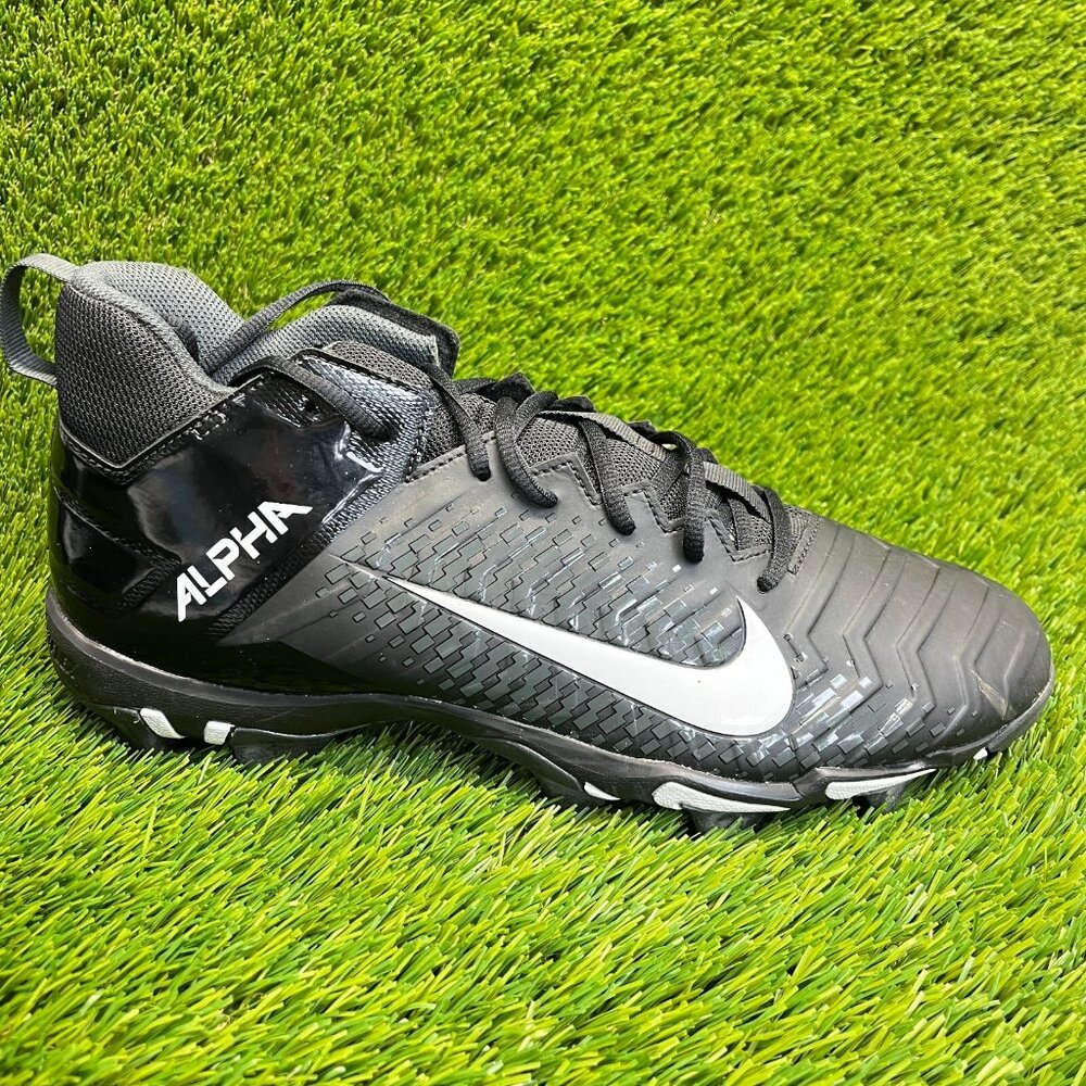 Nike Alpha Menace 2 Shark Mens Size 11‎ Black White Running Football Cleats
